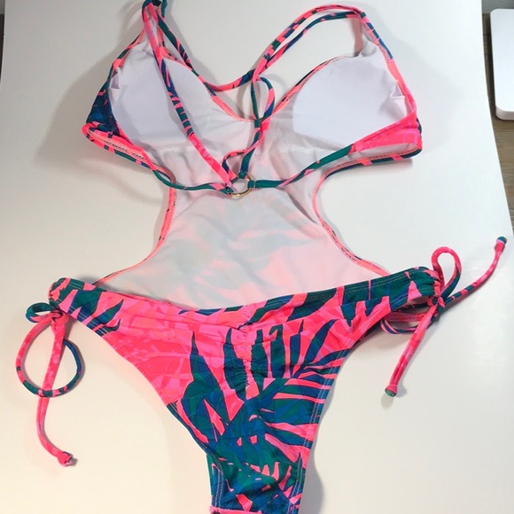 Colorful fun, one piece swimsuit, worn once. - Picture 2 of 6